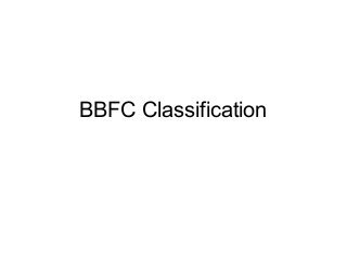 BBFC Classification
 