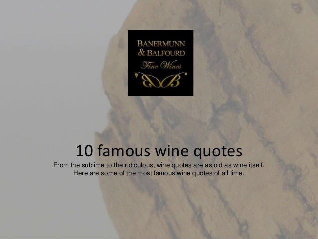 10 Famous Wine Quotes
