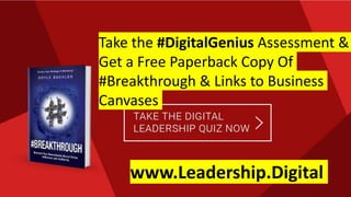 #1 What 4 #DIGITALGENIUS traits are your
strengths & weaknesses? Which one can
you develop more of, now?
#2 How will you “...