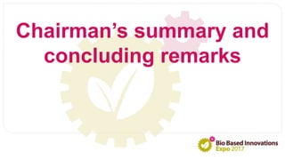 ||
Chairman’s summary and
concluding remarks
 