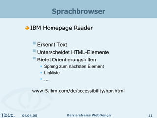 Barrierefreies Webdesign