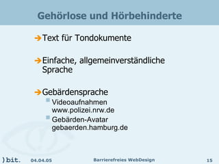 Barrierefreies Webdesign