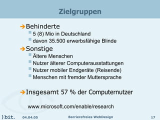 Barrierefreies Webdesign