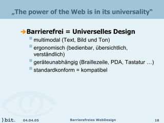 Barrierefreies Webdesign