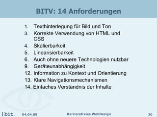 Barrierefreies Webdesign