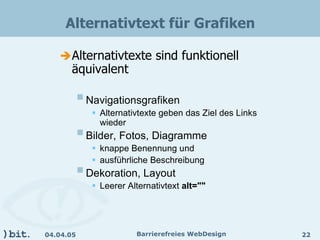 Barrierefreies Webdesign