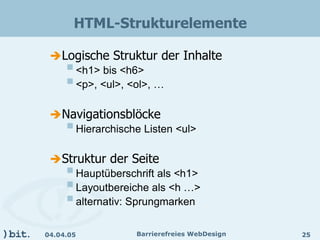 Barrierefreies Webdesign