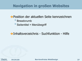 Barrierefreies Webdesign