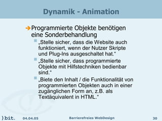 Barrierefreies Webdesign