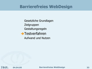 Barrierefreies Webdesign