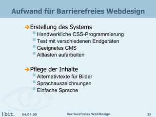Barrierefreies Webdesign