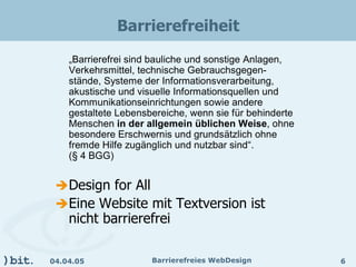 Barrierefreies Webdesign