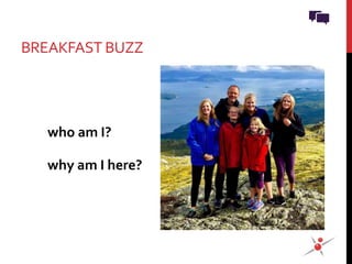 BREAKFAST BUZZ
who am I?
why am I here?
 