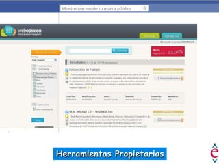Monitorización de tu marca pública

Herramientas Propietarias

 