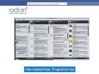 Monitorización de tu marca pública

Herramientas Propietarias

 