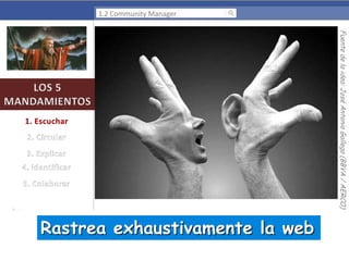 1.2 Community Manager

Fuente de la idea: José Antonio Gallego (BBVA / AERCO)

Rastrea exhaustivamente la web

 