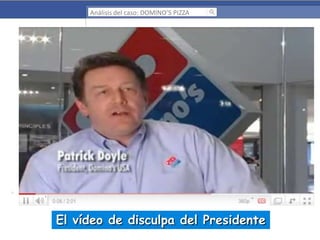 Análisis del caso: DOMINO’S PIZZA

El vídeo de disculpa del Presidente

 