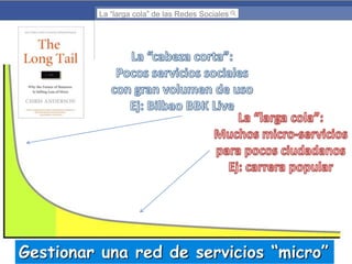 La “larga cola” de las Redes Sociales

Gestionar una red de servicios “micro”

 