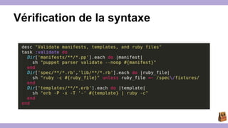 Vérification de la syntaxe 
 