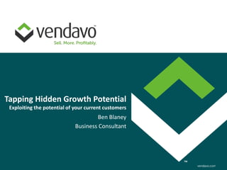 Tapping Hidden Growth Potential
 Exploiting the potential of your current customers
                                     Ben Blaney
                             Business Consultant
 