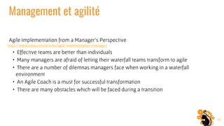 Management agile - Entre contrôle et lâcher prise