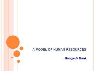 amodel of human resources Bangkok Bank ที่ธนาคารกรุงเทพ บุคลากรคือผู้ร่วมสานอนาคต 