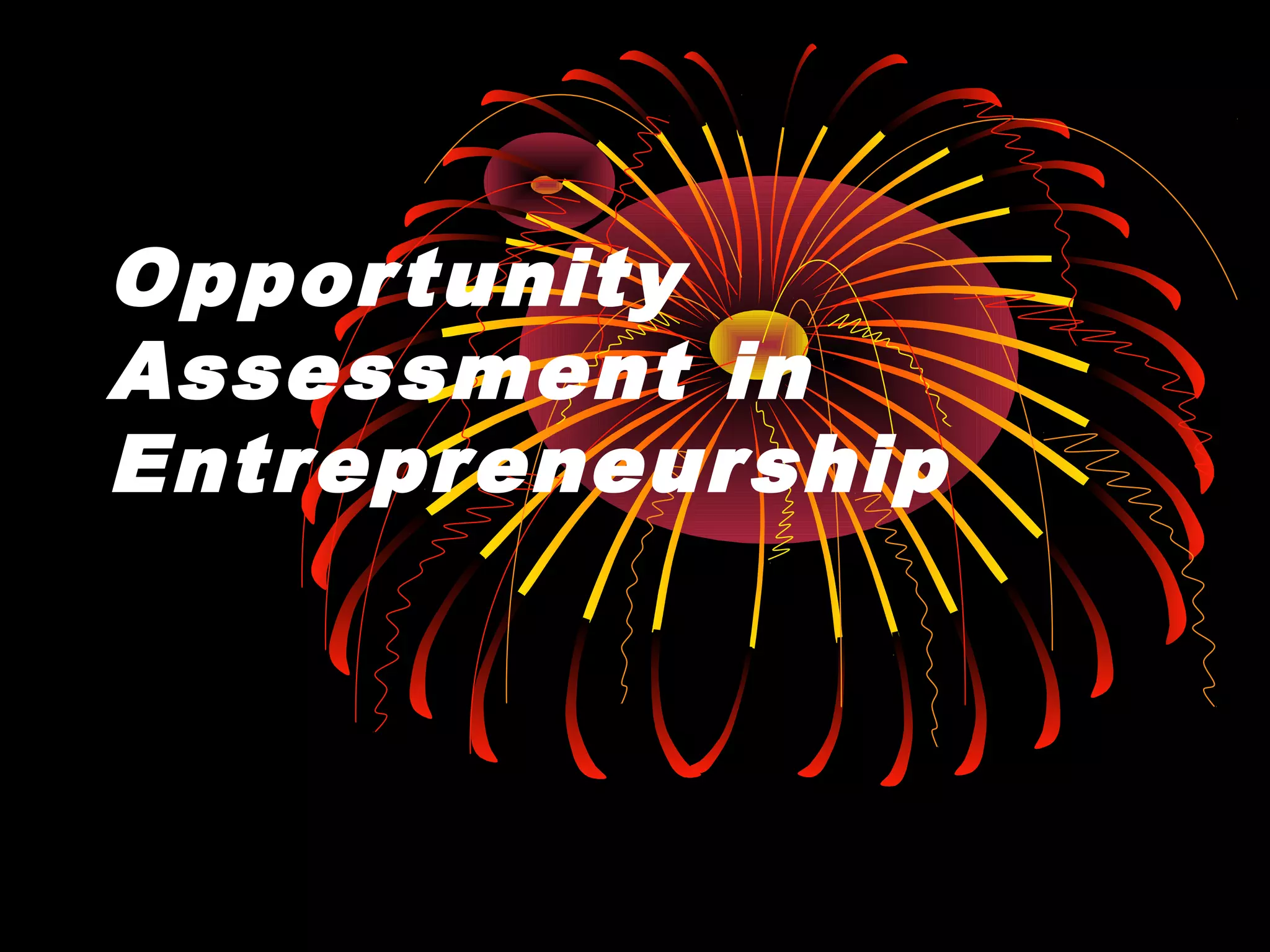 Opportunity
Assessment in
Entrepreneurship