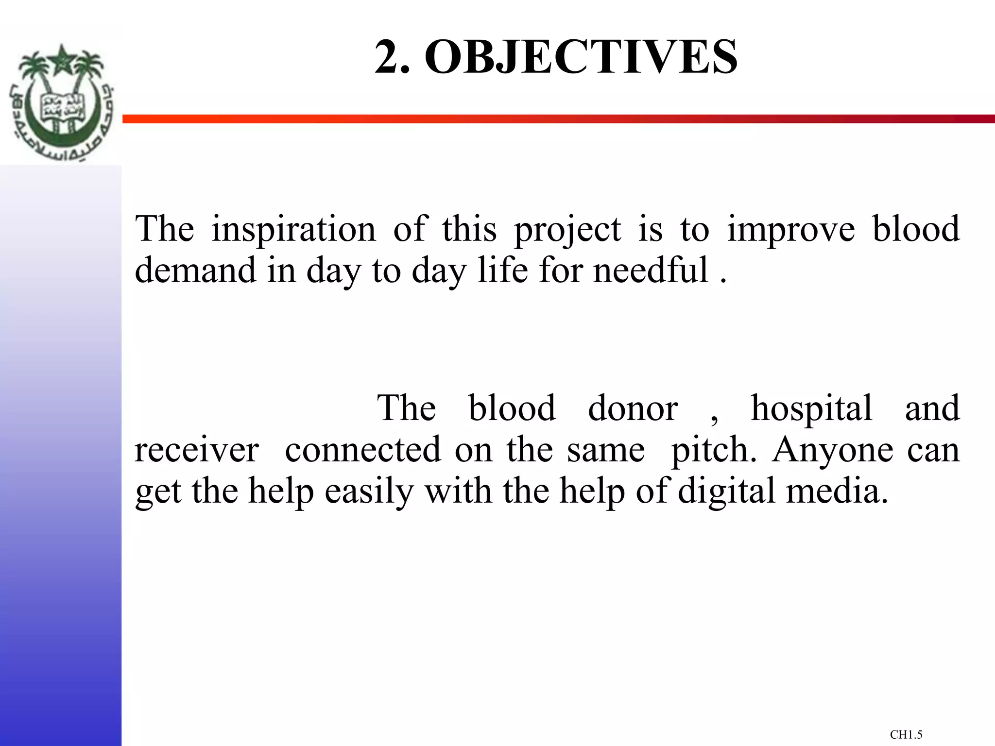 IT Project on Blood Bank Management system | PPT