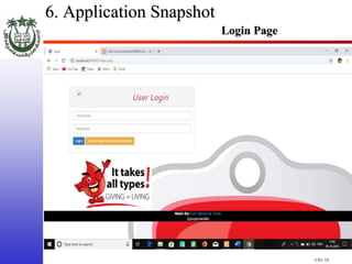 CH1.10
6. Application Snapshot
Login Page
 
