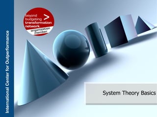 International Center for Outperformance




        System Theory Basics
 