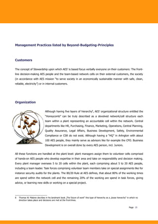 Beyond Budgeting Case Study AES