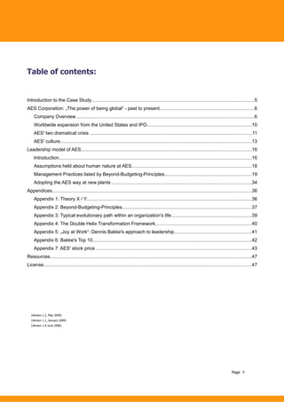 Beyond Budgeting Case Study AES