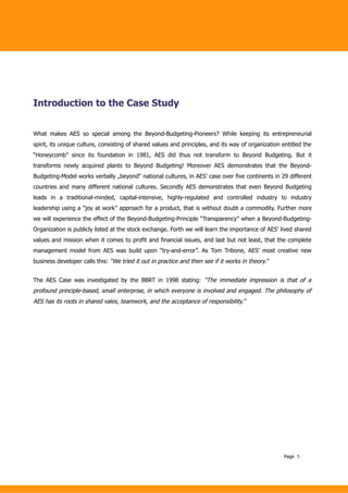 Beyond Budgeting Case Study AES