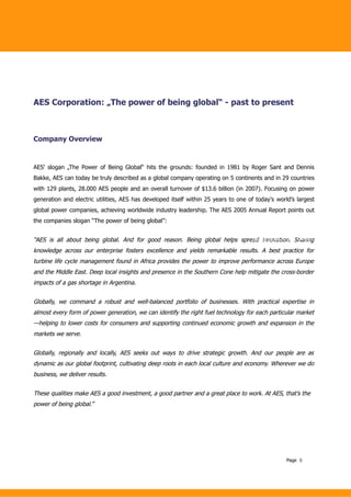 Beyond Budgeting Case Study AES