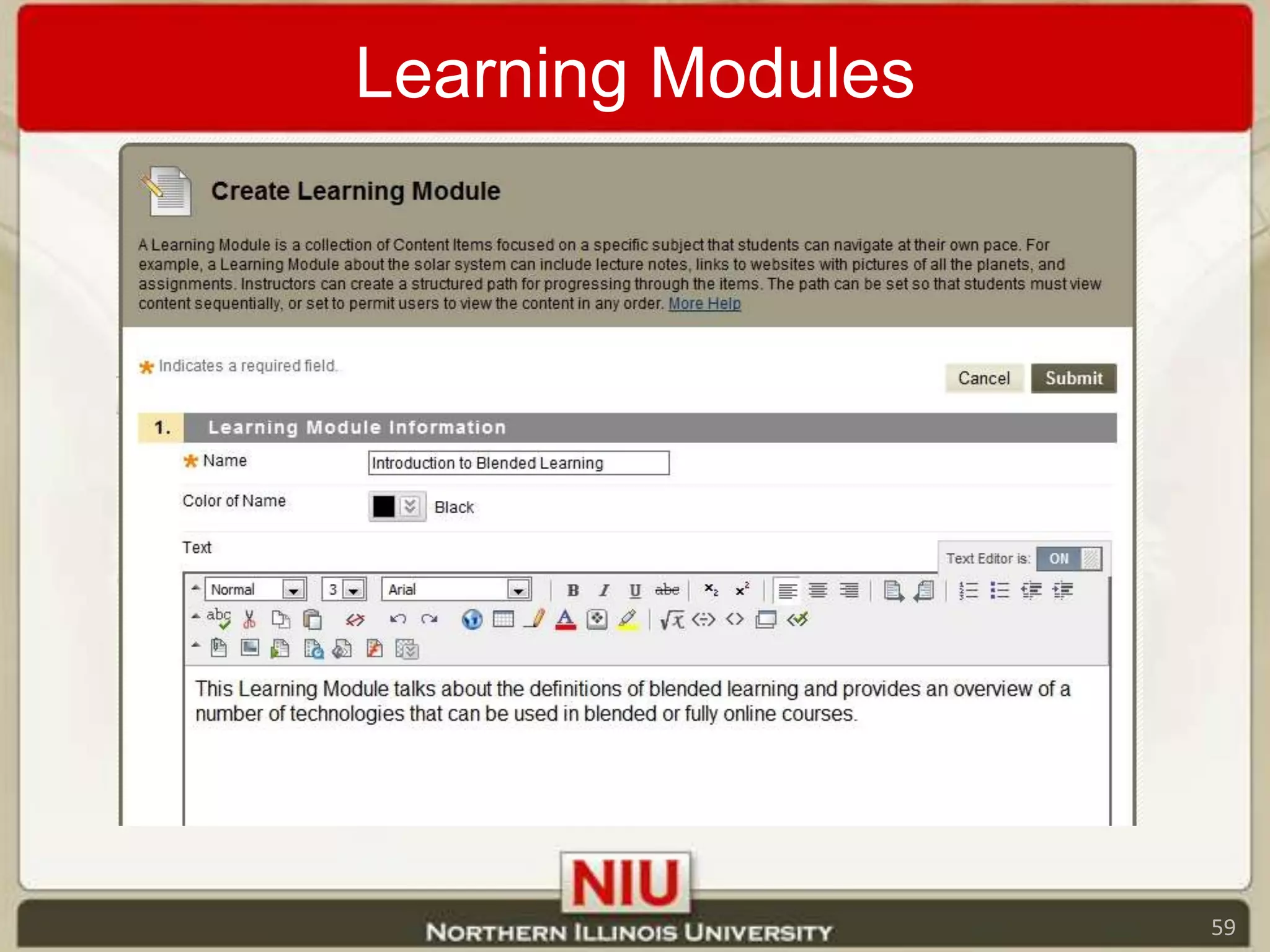 Learning Modules59