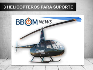 3 HELICOPTEROS PARA SUPORTE
 