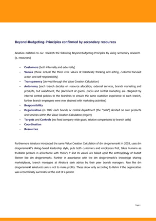 Beyond Budgeting Model.pdf Beyond Budgeting Case Study: Alnatura | PDF