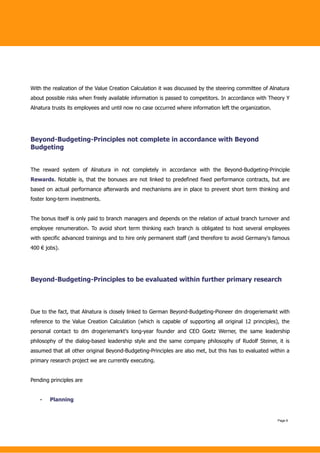 Beyond Budgeting Model.pdf Beyond Budgeting Case Study: Alnatura | PDF