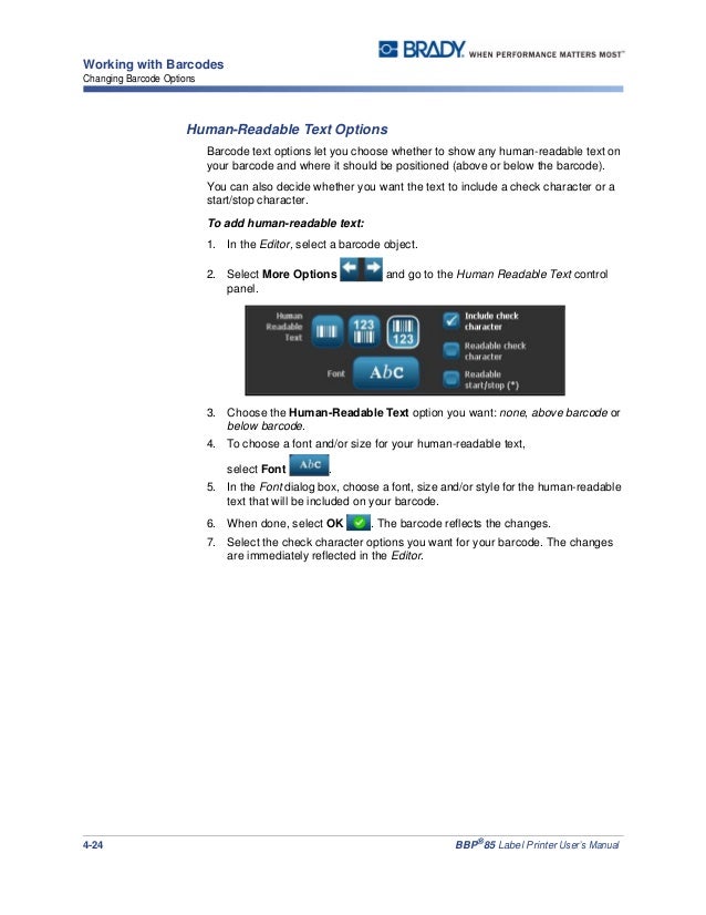 Brady BBP85 User Manual