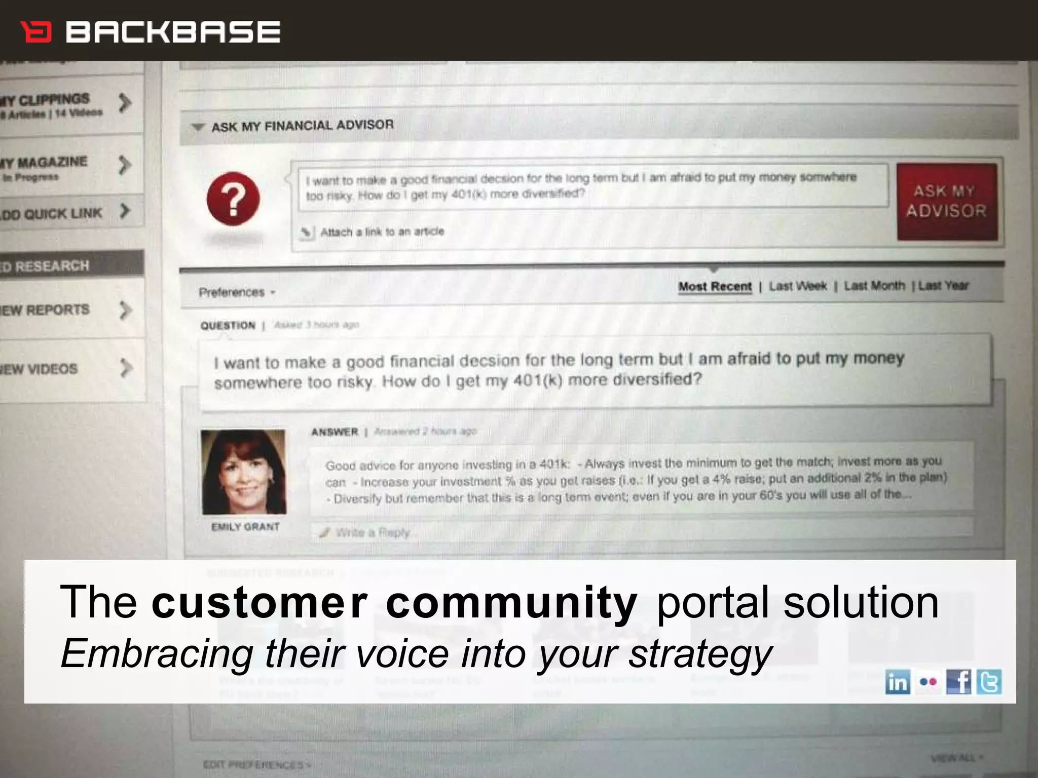 backbase customer engagement portal PPT