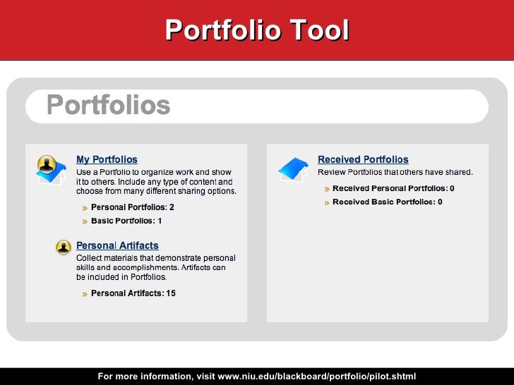Blackboard Portfolio Tool Preview