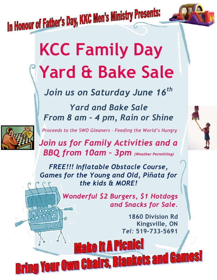 bake sale invitation