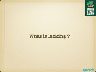 What is lacking ?
 