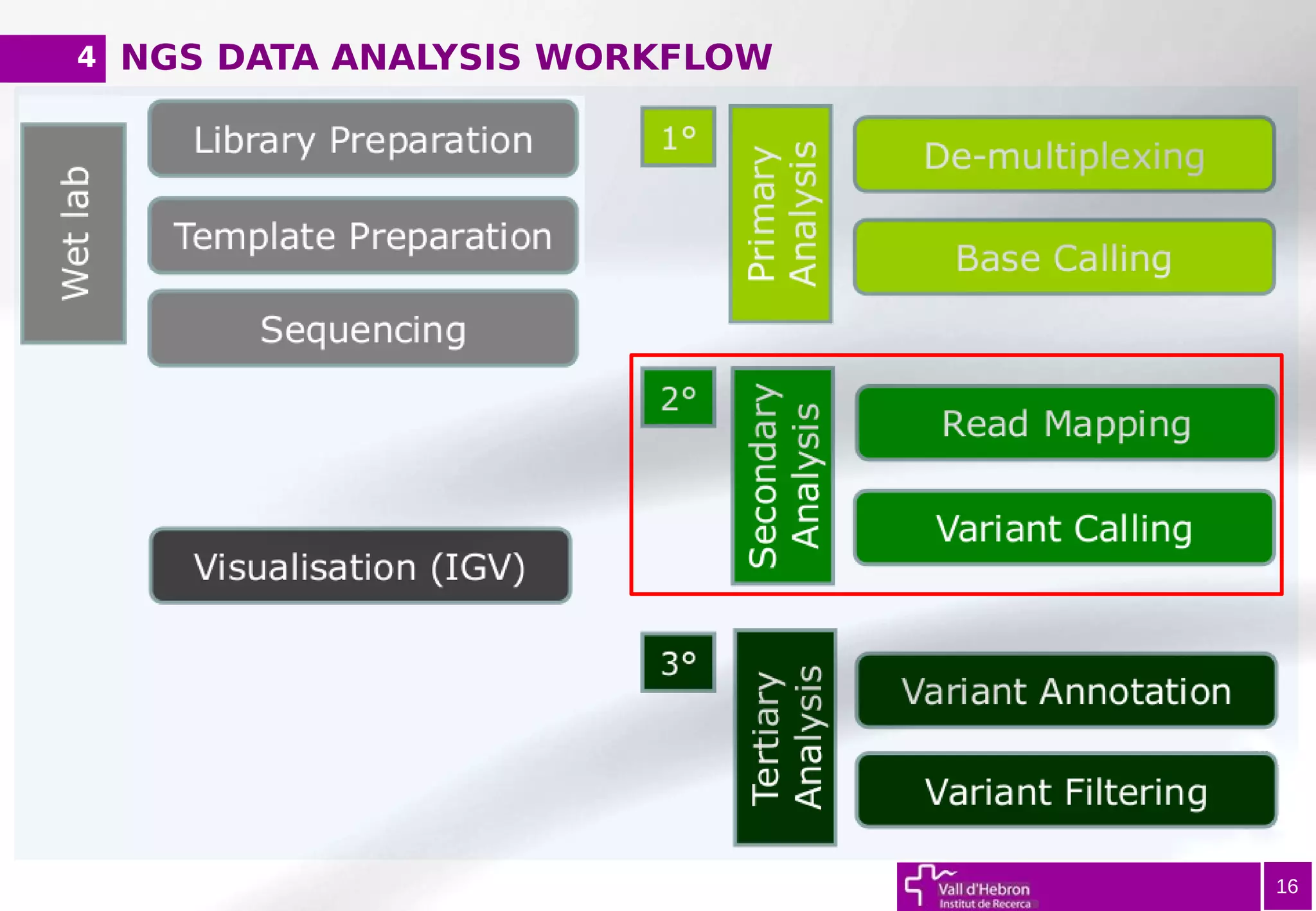 NGS DATA ANALYSIS WORKFLOW4
16
 