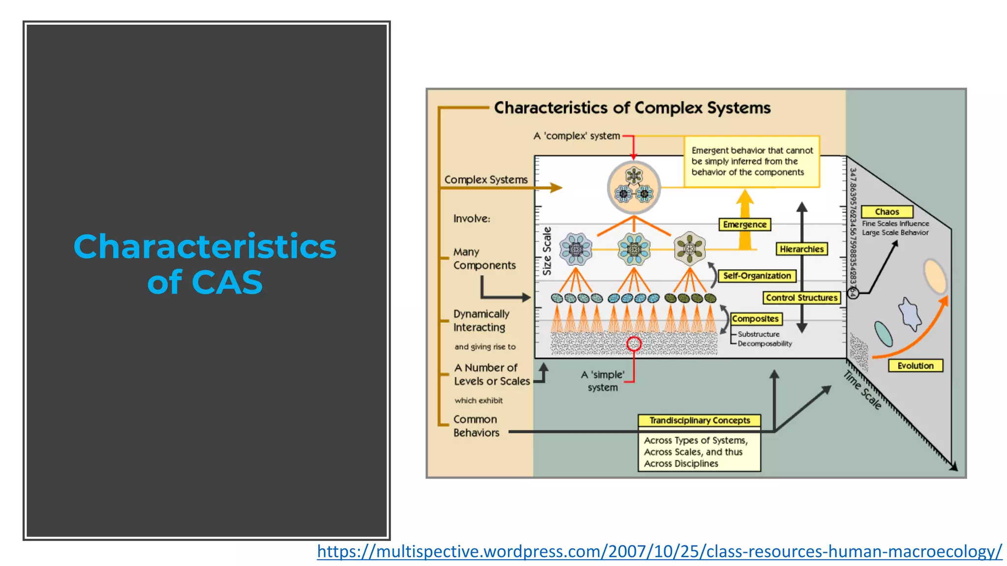 Characteristics
of CAS
https://multispective.wordpress.com/2007/10/25/class-resources-human-macroecology/
 
