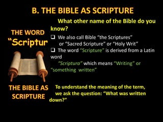 Scriptures Mening Bbs conference 1 | PPTX