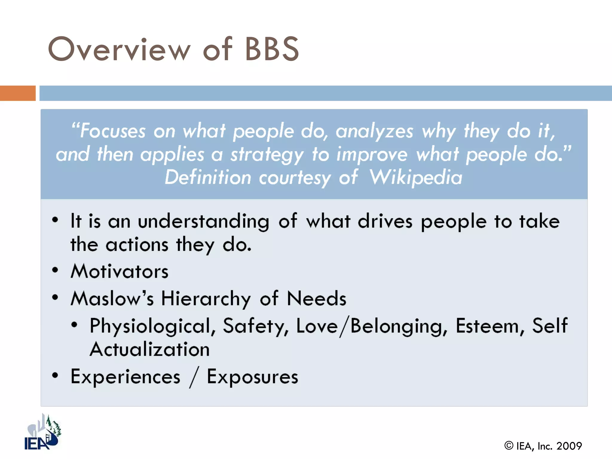 Overview of BBS 