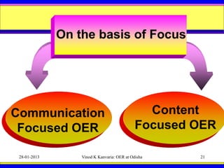 OER: Conceptual Outlook (First day at Odisha Training)