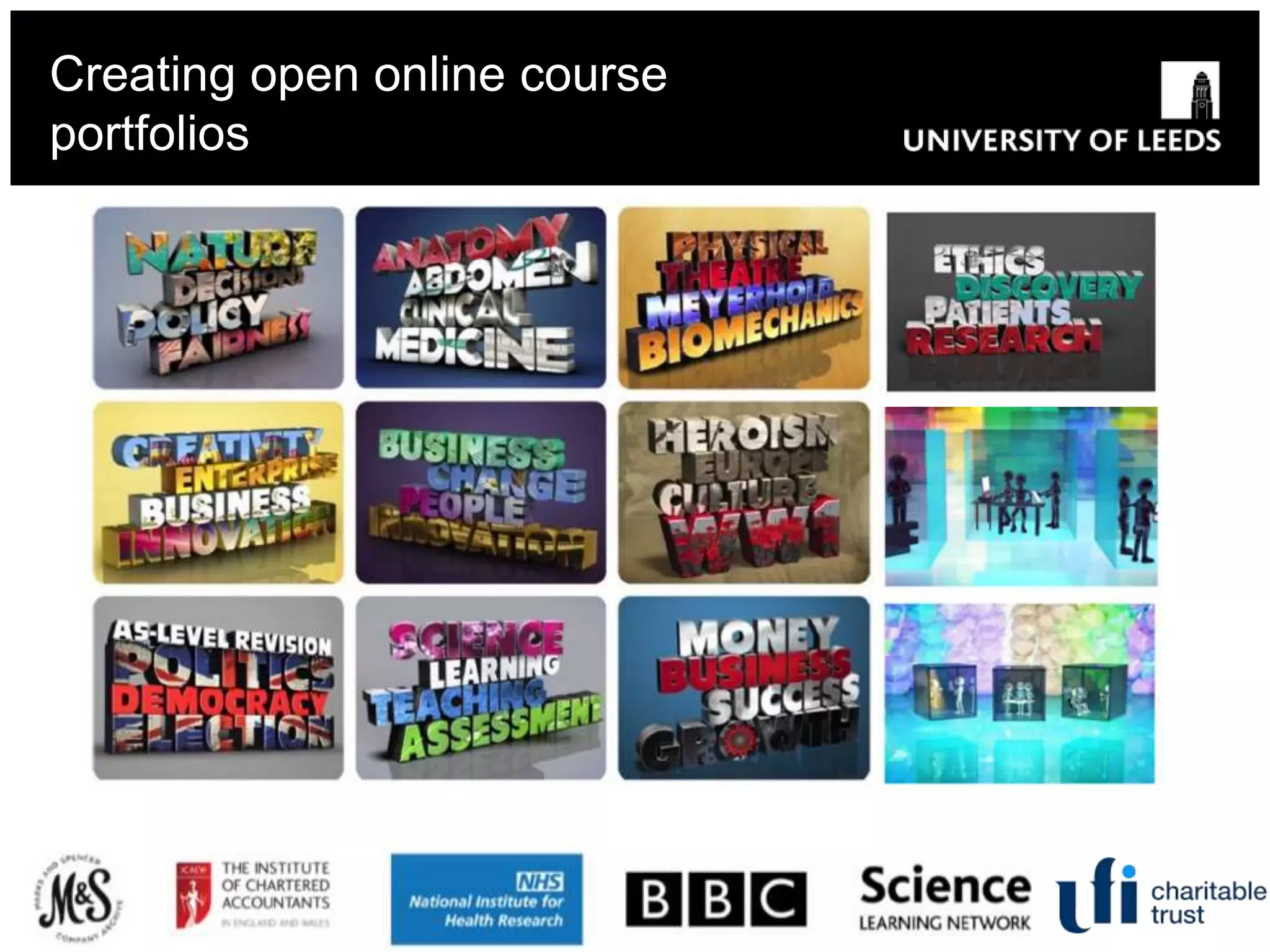 Creating open online course
portfolios
 