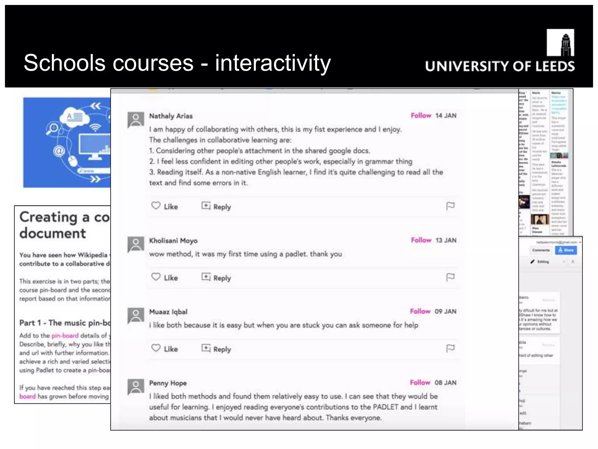 Schools courses - interactivity
 